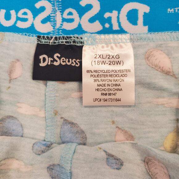 Dr Suess Oh The Places You'll Go Pjs 3 Piece Lounge Wear Set 2X 18W 20W - Picture 12 of 16